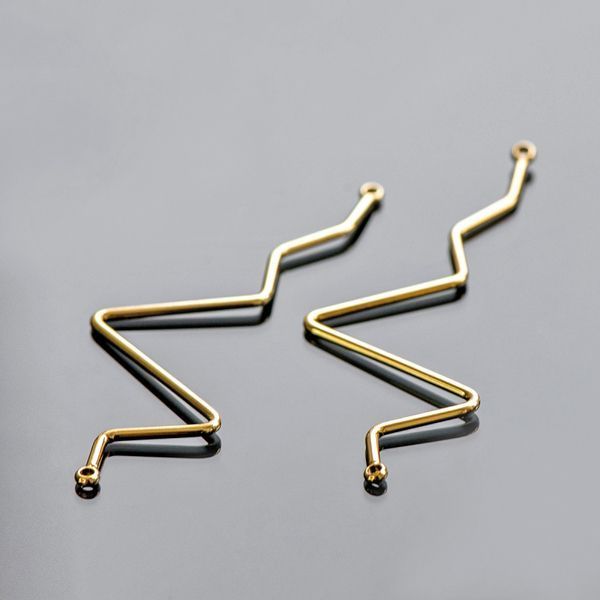 коннектор "молния", позолота, 53х21.5x1 мм