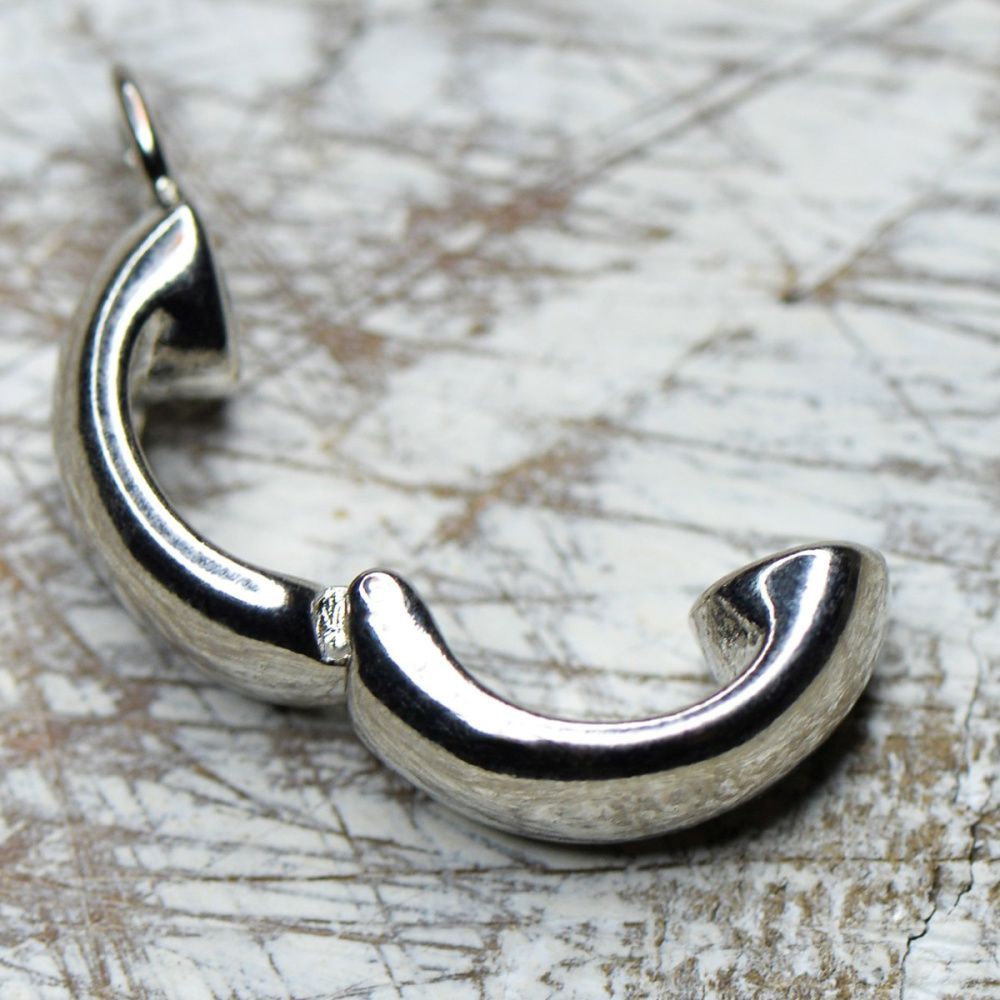 бейл-подвес "овал", с магнитом, цвет платина, 19x13x6 мм