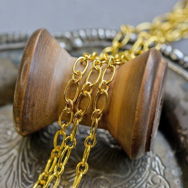 цепочка "венто", цвет золото, звено 9x5x1 мм