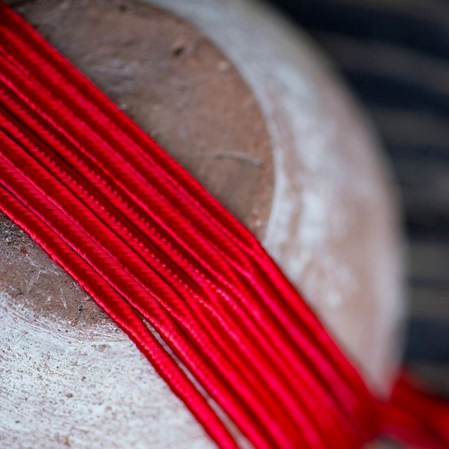 сутаж, красный, 3х1 мм (уп 5 м)