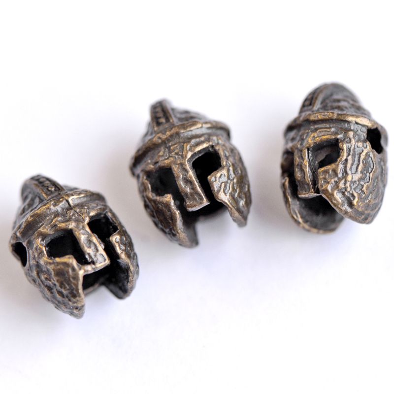 бусина, металл "троя", цвет античная бронза, 14x9.5x9 мм