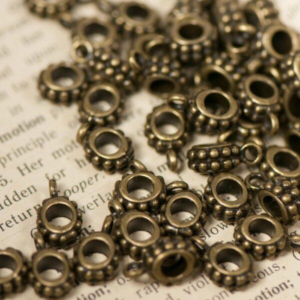 бейл "ежевика", цвет античная бронза,13x8x5 мм