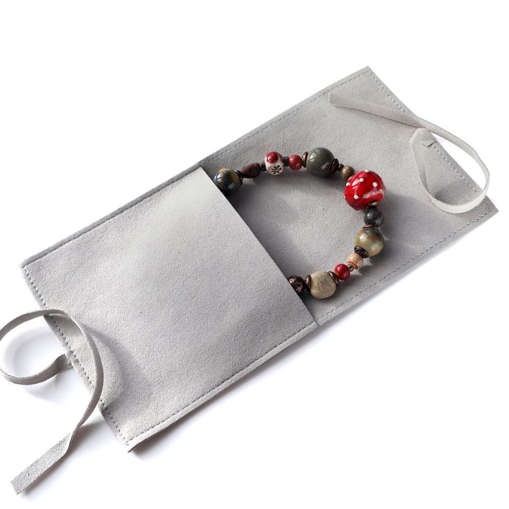 конверт для украшений, микрофибра, цвет серый, 90х90 мм