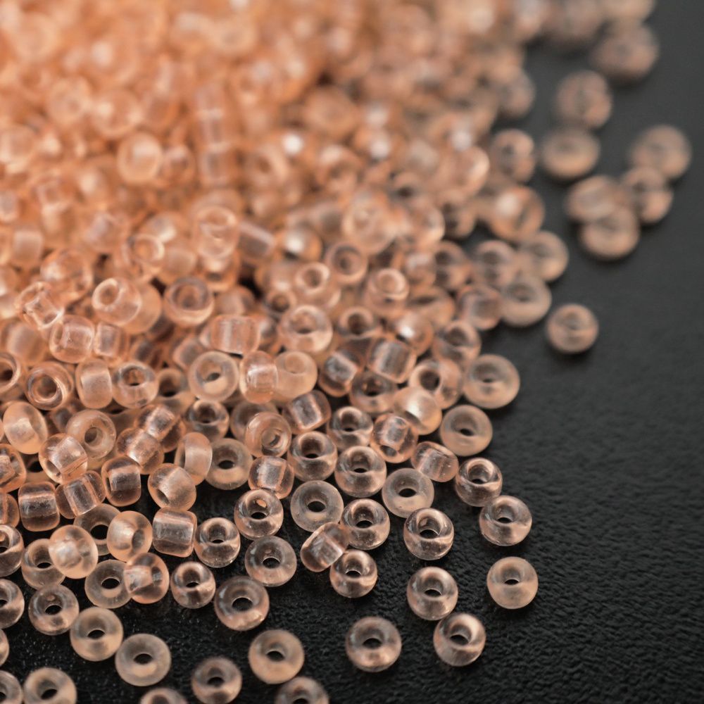 бисер "радуга", цвет карамельный прозрачный, 12/0 (уп 7 г)