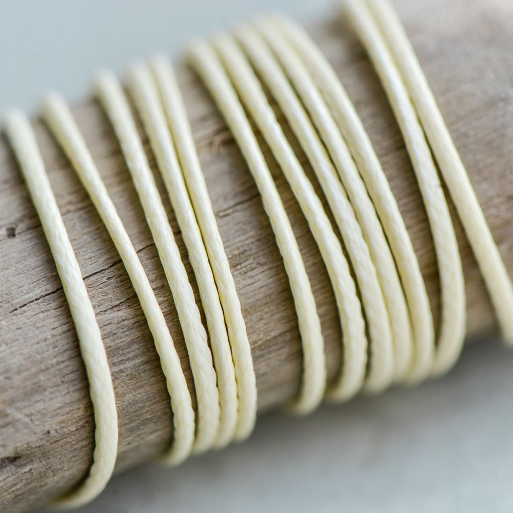 шнур вощеный, цвет бежевый, 0.5-0.8 мм