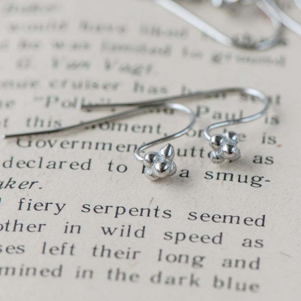 швензы "мускари", цвет платина, 23х16х0.7 мм