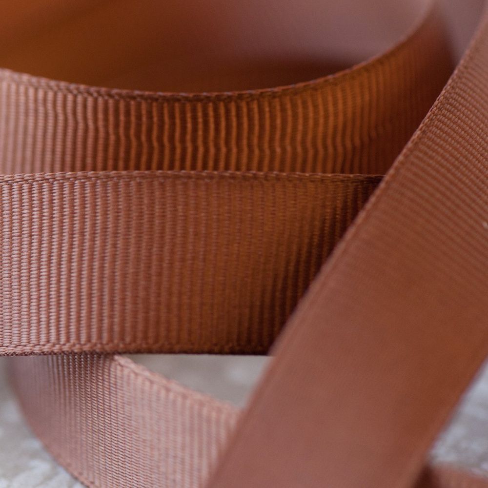 лента репсовая, цвет коричневый, ширина 20 мм ленты