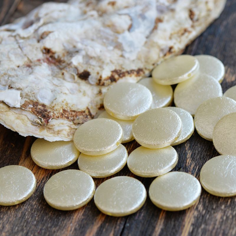 бусина, имитация хлопкового жемчуга, плоская, акрил, сливочный, 21x5 мм