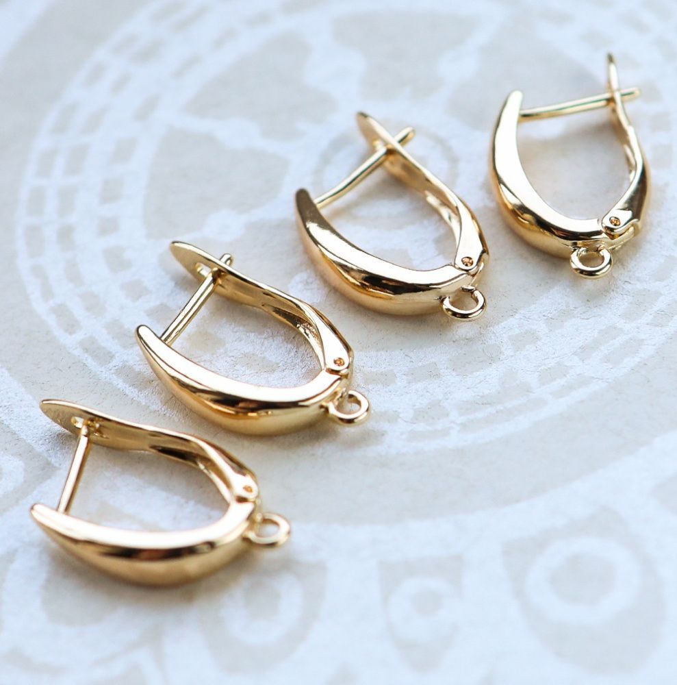 швензы "алисия", позолота, 21x12x3.5 мм 