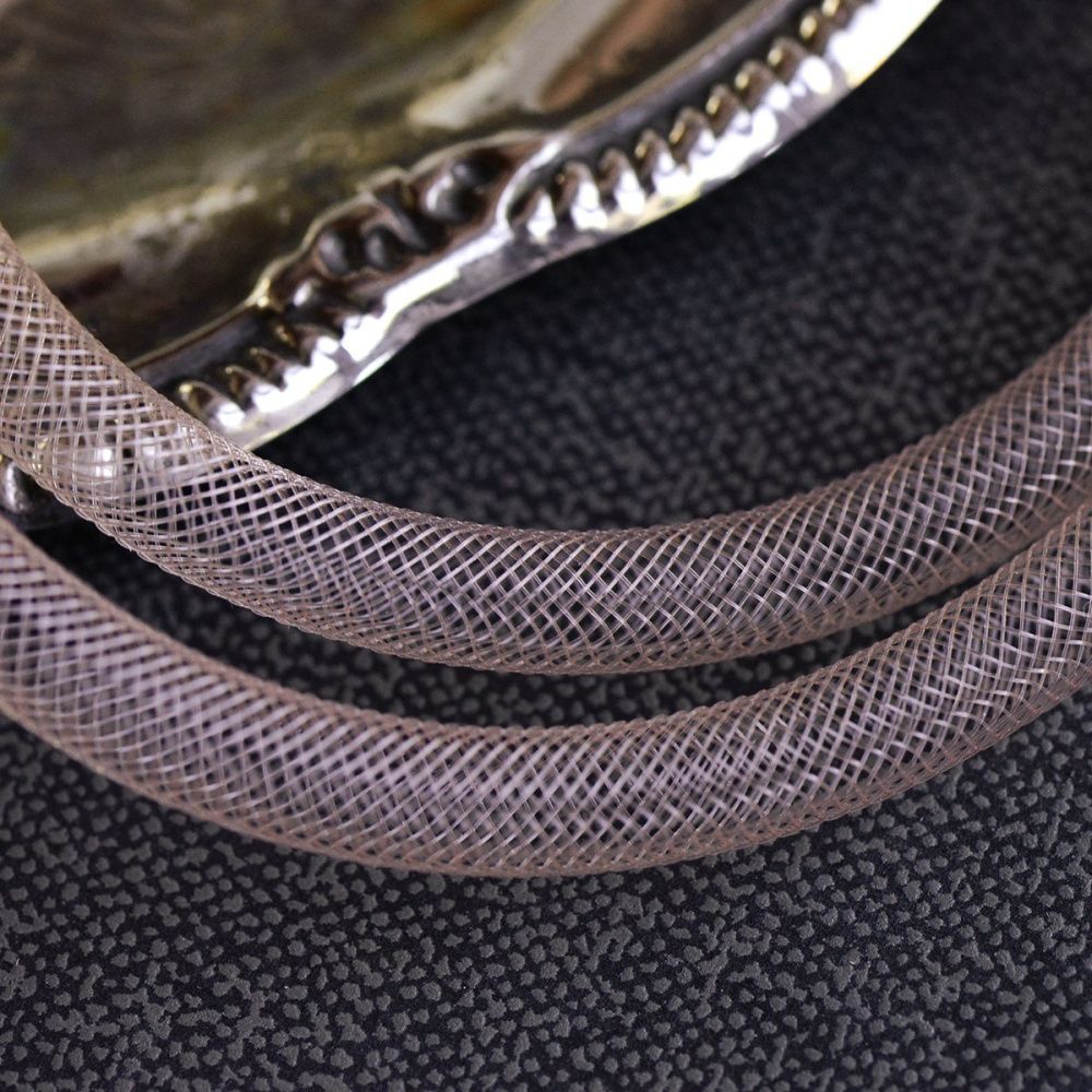 ювелирная сетка, пластик, цвет персиковый, диаметр 8 мм