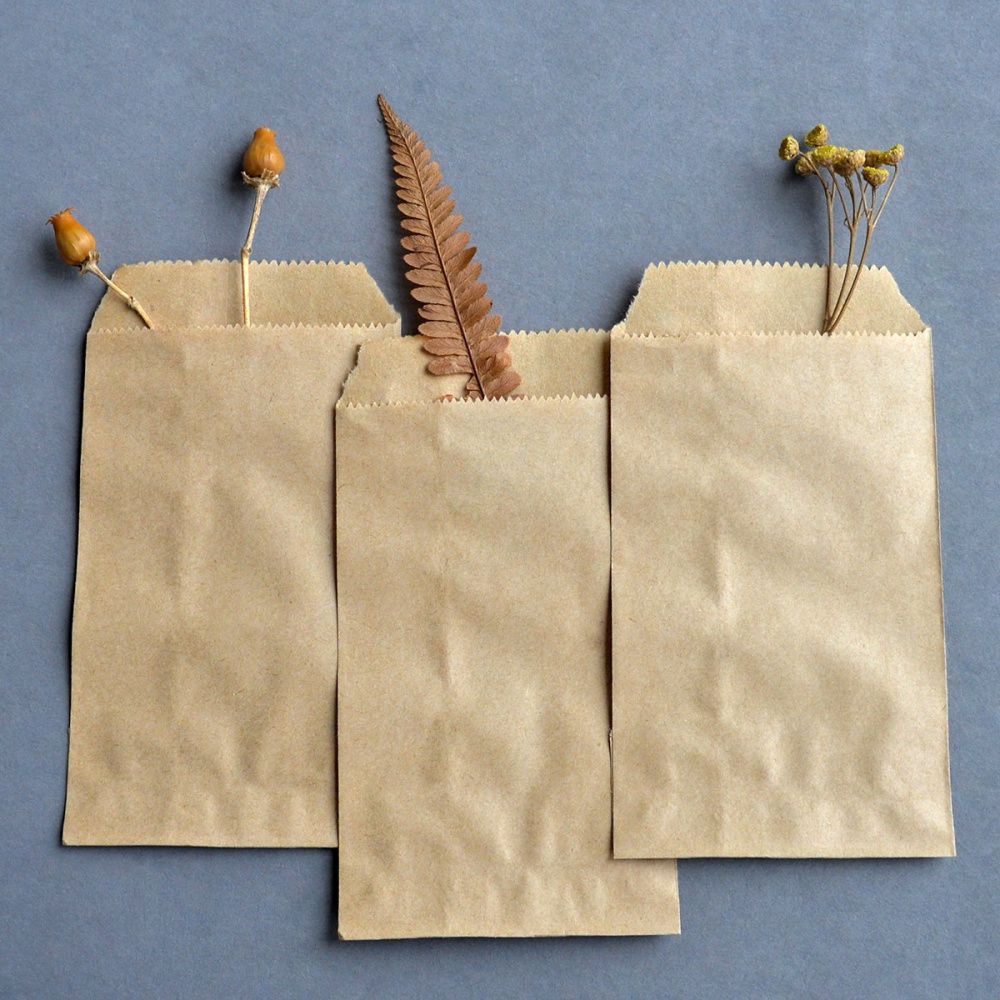 пакет крафт, бумага, цвет бежевый, 15x8.3 см