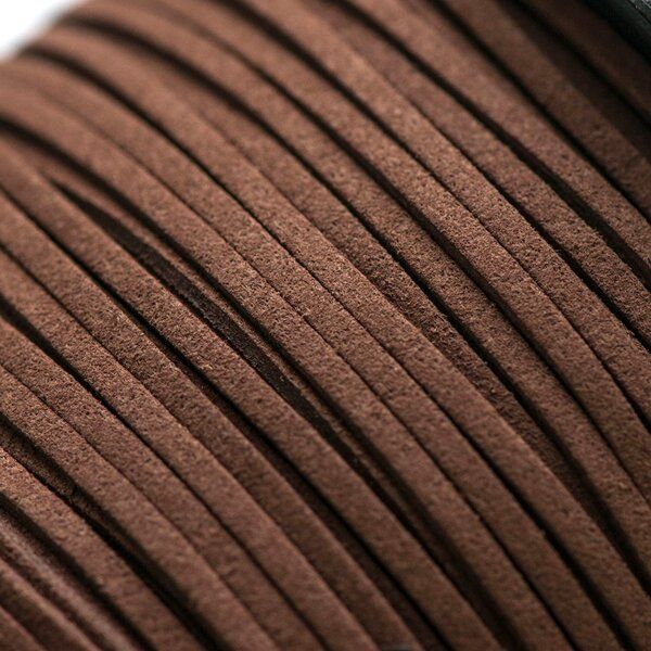 шнур из искусственной замши, шоколадный, 3х1.5 мм