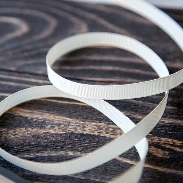 лента репсовая, цвет айвори, ширина 9.5 мм ленты