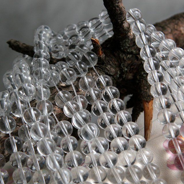 бусина, стекло 8, цвет прозрачный, 8 мм