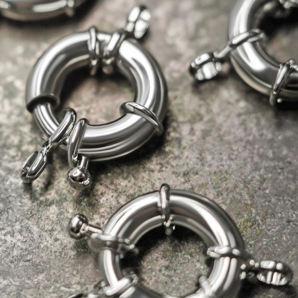 Замочки замочек-кольцо, цвет платина, 17.5x6 мм