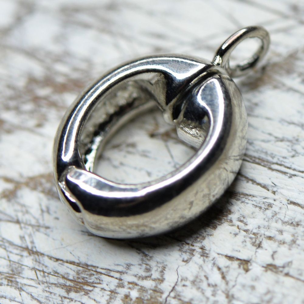 бейл-подвес "овал", с магнитом, цвет платина, 19x13x6 мм