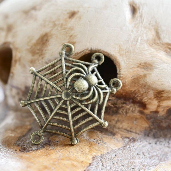 коннектор "паутина", цвет античная бронза, 38х33х2 мм