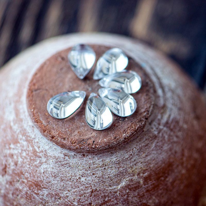 стразы пришивные "капля", акрил, цвет прозрачный, 15х9х6