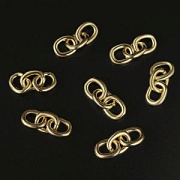 Цепочка "Строп", позолота, 3 звена, 22 мм