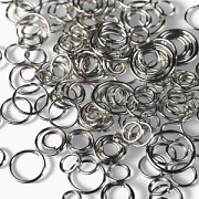 Колечко соединительное, цвет платина, размерный микс (уп ок. 150 шт)