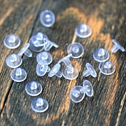 Фиксаторы для сережек силиконовые, с площадкой, 9х6 мм