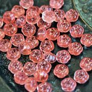 Бусина "Незабудка Jelly", стекло, цвет розовый, 10x10x6.5 мм