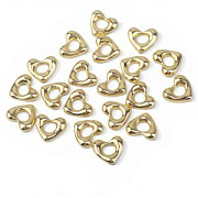Подвеска металл "Сердце", позолота, 10x11x4 мм