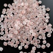 Бусина, стекло биконус матовая с фольгой, цвет св.лососевый, 4.5x3.5 мм