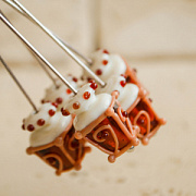 Бусина, Мурано "Фонарик", карамельный, 16х12 мм