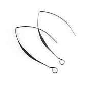 Швензы "Селена", плоские, цвет платина,  45-48x17-23 мм