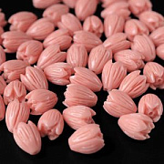 Бусина им.коралла "Тюльпан", цвет розовый, 10.5-11x8-9 мм