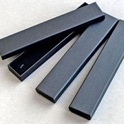 Коробка крафт для браслета, черный, с подложкой, 210х40х20 мм