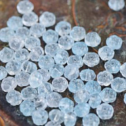 Бусина "Незабудка Jelly", стекло, цвет голубой, 10x10x6.5 мм