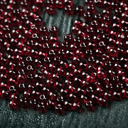 Бусина, стекло 4, цвет бордовый, 4 мм (уп 50+/-5 шт)