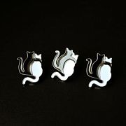 Значок металл "Чёрное и белое", эмаль, цвет чёрный/белый, 24x19 мм