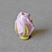 Бусина, Мурано "Розовый бутон", светло-сиреневый, 15-16х10-11 мм