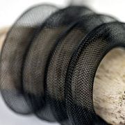 Ювелирная сетка, пластик, цвет черный, диаметр 16 мм