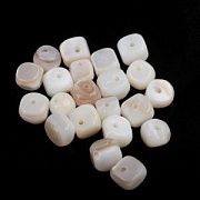 Бусина из ракушки, "Хейши", цвет кремовый, 5-7x4-6 мм (уп.10 г)