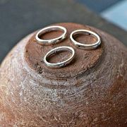 Рамка для бусин "Овал", цвет серебро, 19х14.5х3 мм