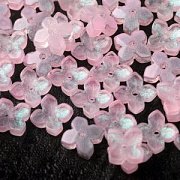 Бусина "Вероника", стекло, цвет св.розовый, 10x10x3.5 мм