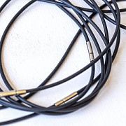 Основа для ожерелья, резина, застежка кассет, цвет черный, 609х2 мм