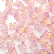 Бусина "Вероника", стекло, цвет розовый, 10x10x3.5 мм