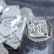 Коннектор "Квадро", цвет античное серебро, 22.5x22.5x1 мм