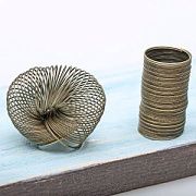 Проволока стальная для колец, с памятью, цвет античная бронза, 22 ммх0.6 мм (1 блок)