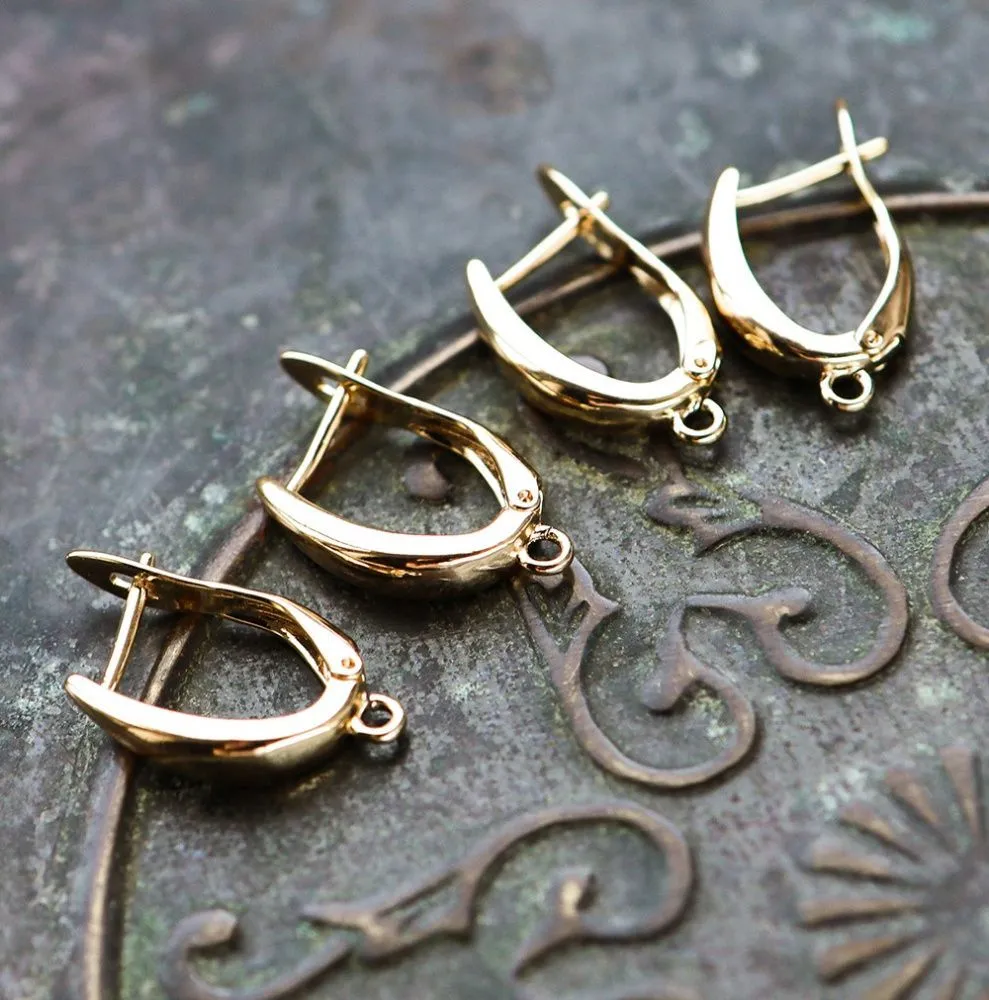 швензы "алисия", позолота, 21x12x3.5 мм 