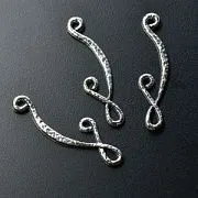 Коннектор "Корд", цвет античное серебро, 38x9x1.5 мм