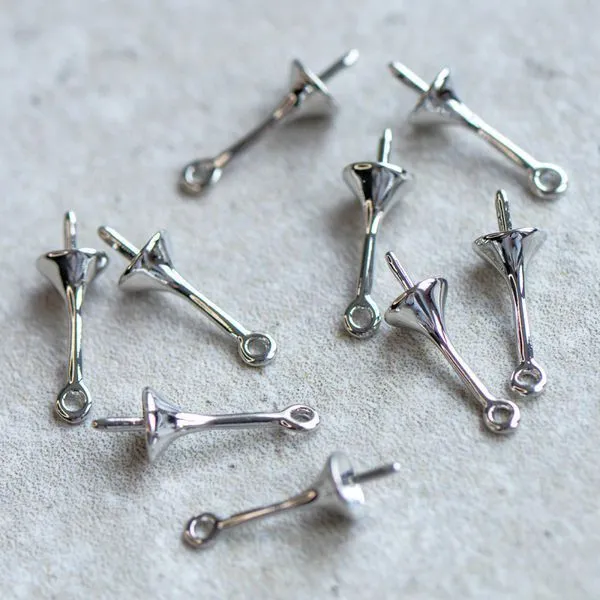 бейл "тромбон", цвет платина, 17x6 мм