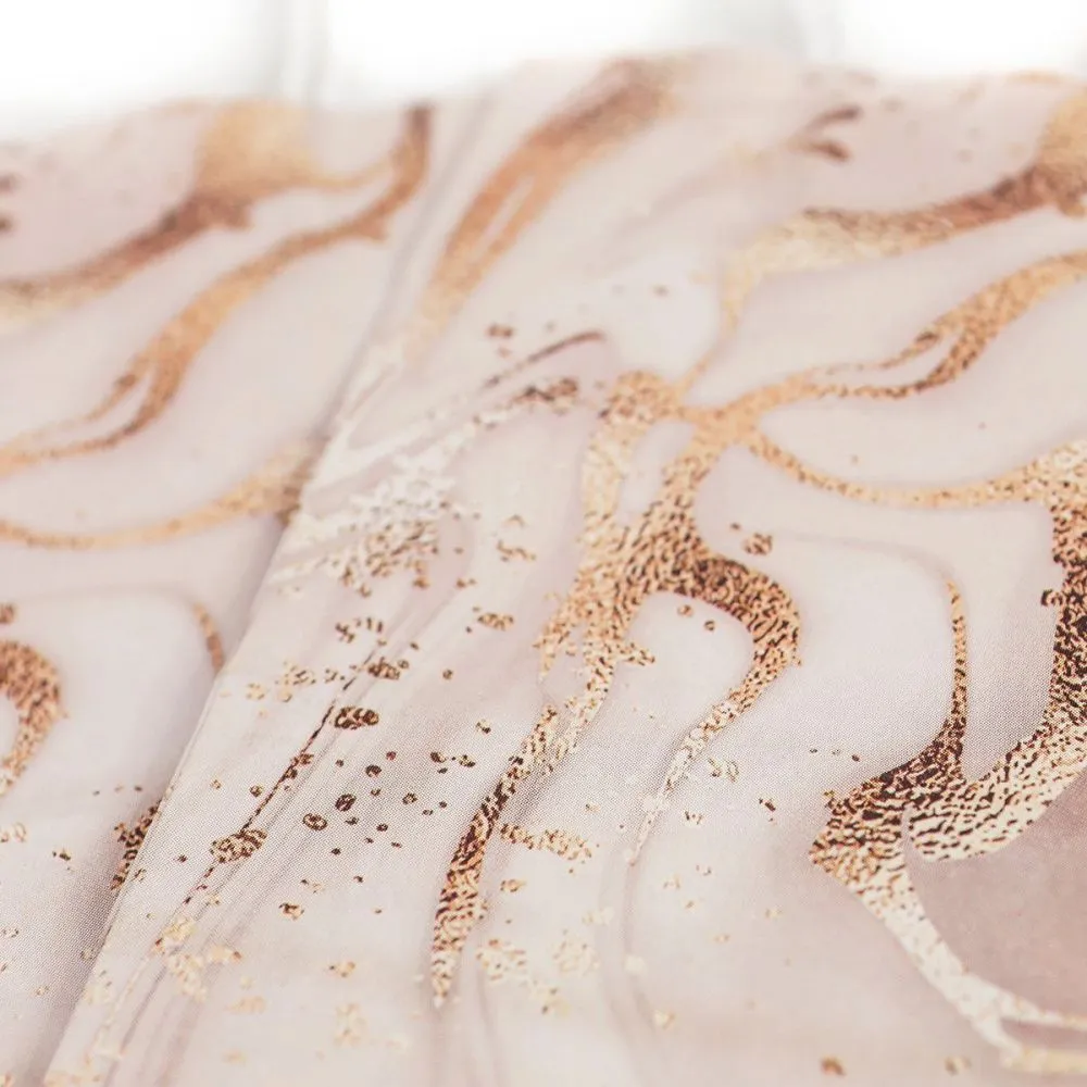 пакет подарочный "эбру", бумага, розовый, 15x8x21 см