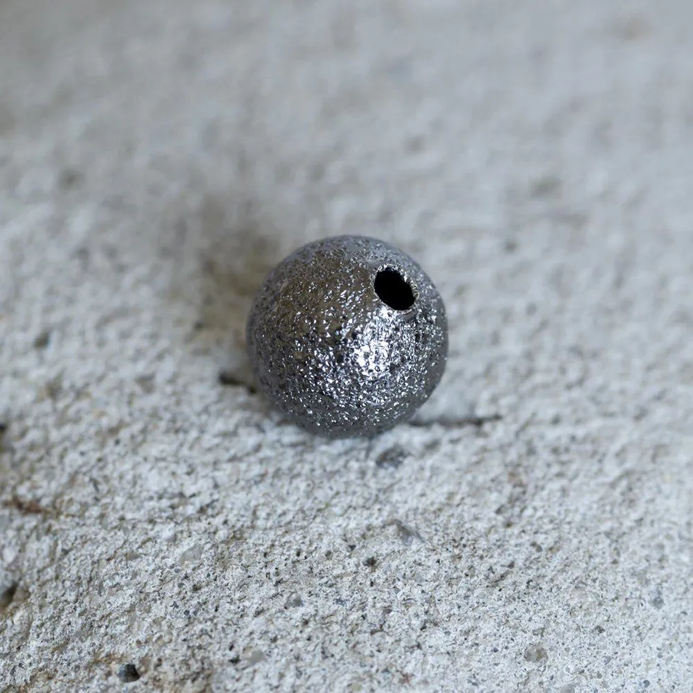 бусина, металл "звездная пыль" 8, цвет черный, 8 мм