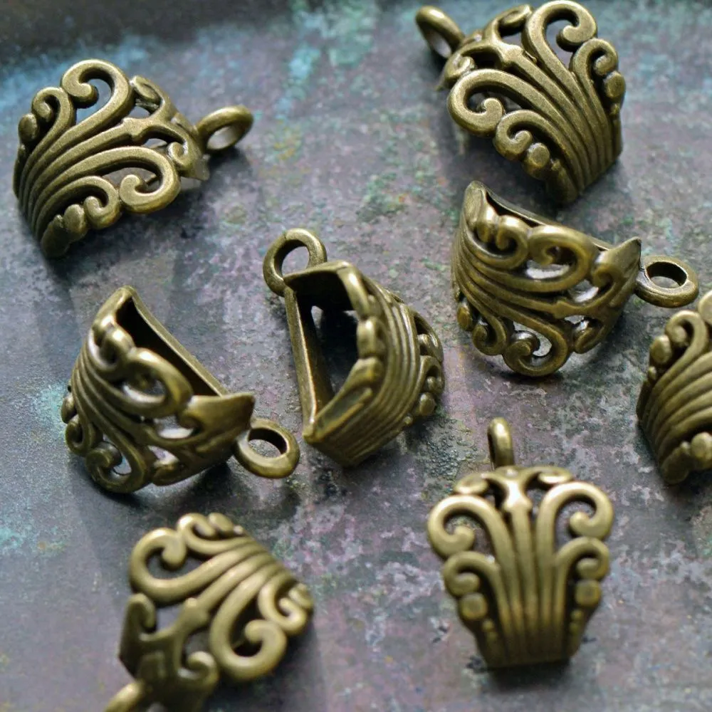 бейл "акант", цвет античная бронза, 17x10x10 мм